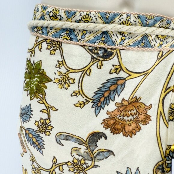 NEW* HOUSE OF HARLOW 1960 Linen Blend Floral Boho Beige Red Blue Maxi Skirt sz S - Picture 8 of 12